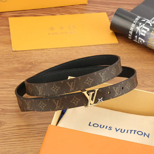 2025 Reversible Solid Calfskin Belt Width 2.0cm