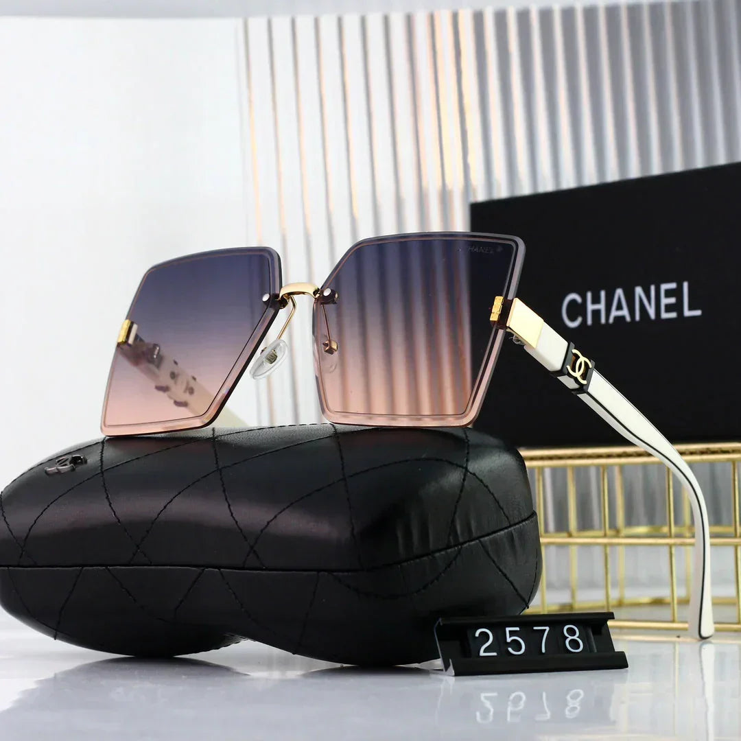 2025 Sunglasses  Square frameless fashion sunglasses