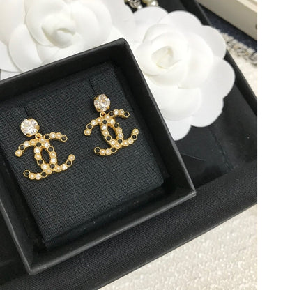 2025 Black and White Crystal Earrings