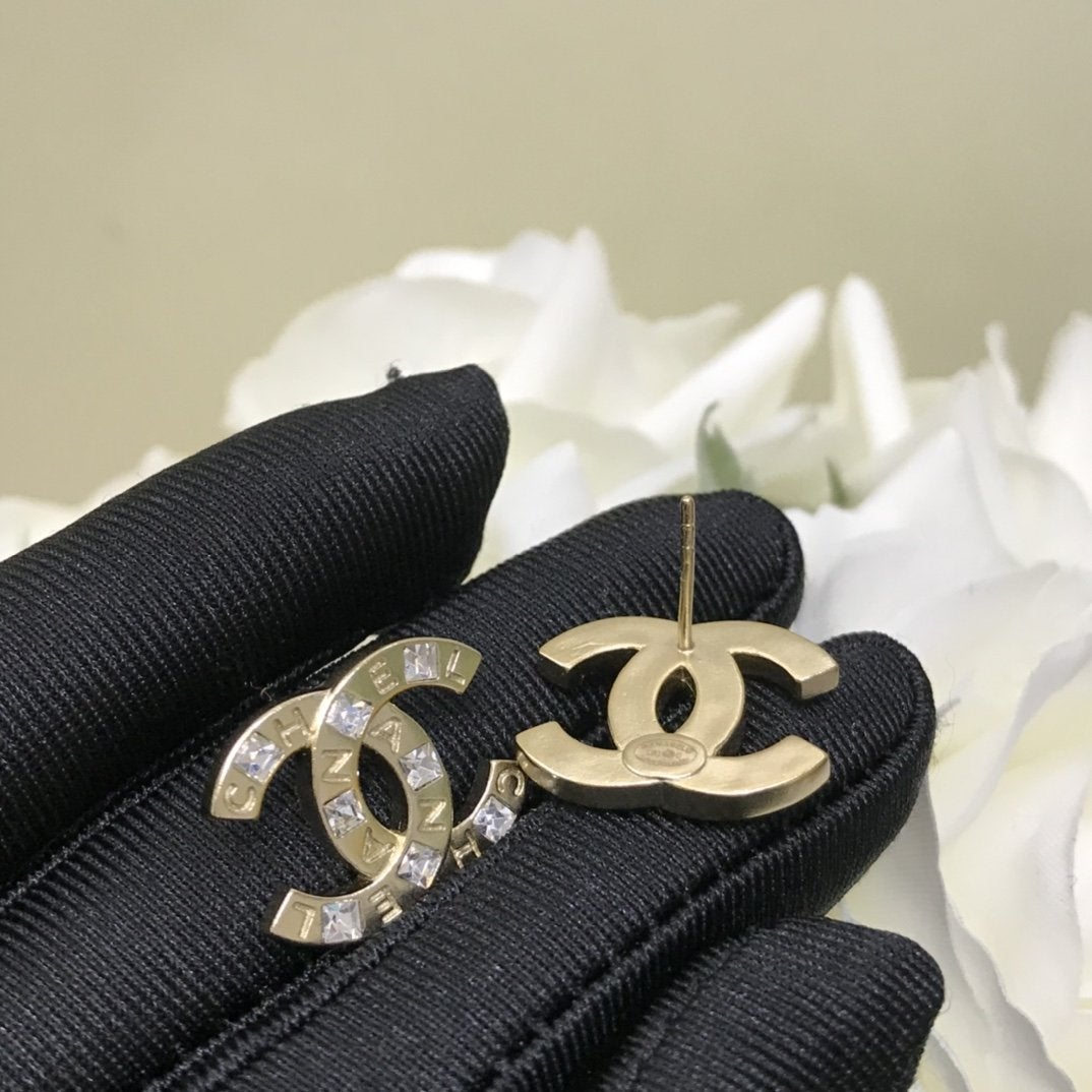 2025 Letter Swarovski Crystal Earrings