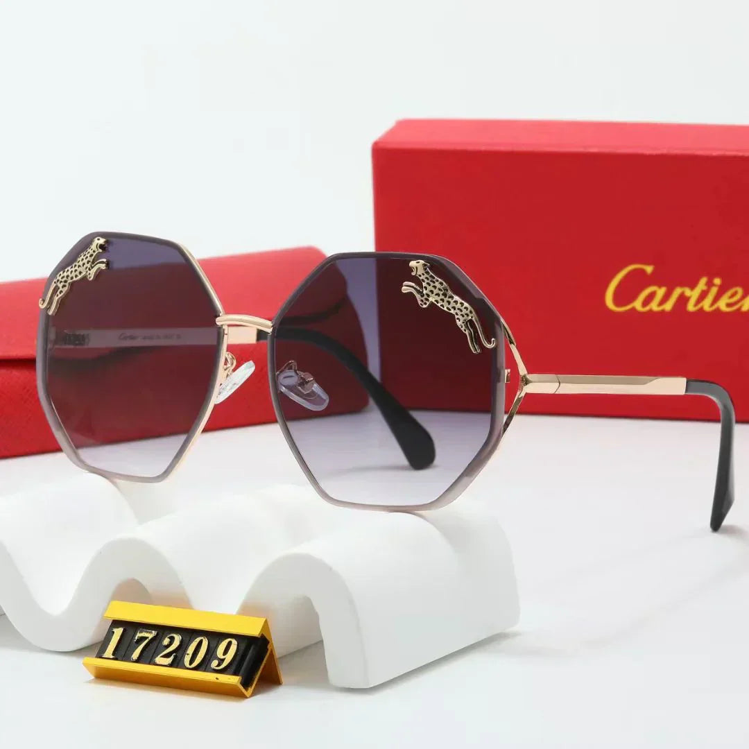 2025 Round Leopard Sunglasses 17209
