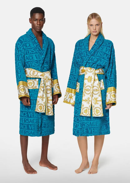 2025 pure cotton bathrobe absorbent four seasons wearable nightgown unisex T-shirt