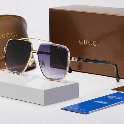 2025 Sunglasses  Large Frame Gradient Beam Square Sunglasses