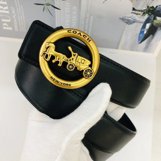 2025 3 Colors  Black Leather Belt
