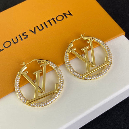 2025 Personalized  4CM Letter Zircon Earrings