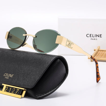 2025 Oval-frametone METAL SUNGLASSES
