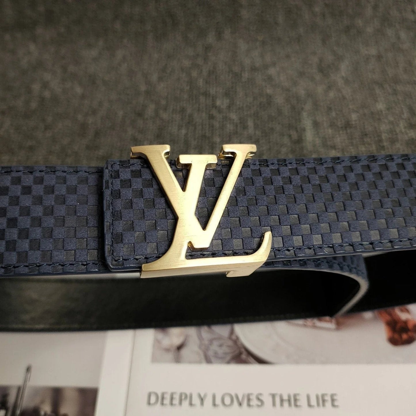 2025 3 Colors  Blue Leather Belt