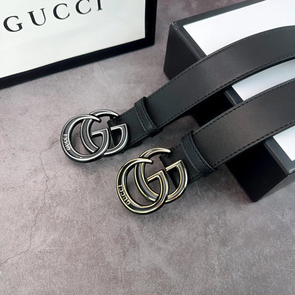 2025 belt 2 Colors printed letter leather belt