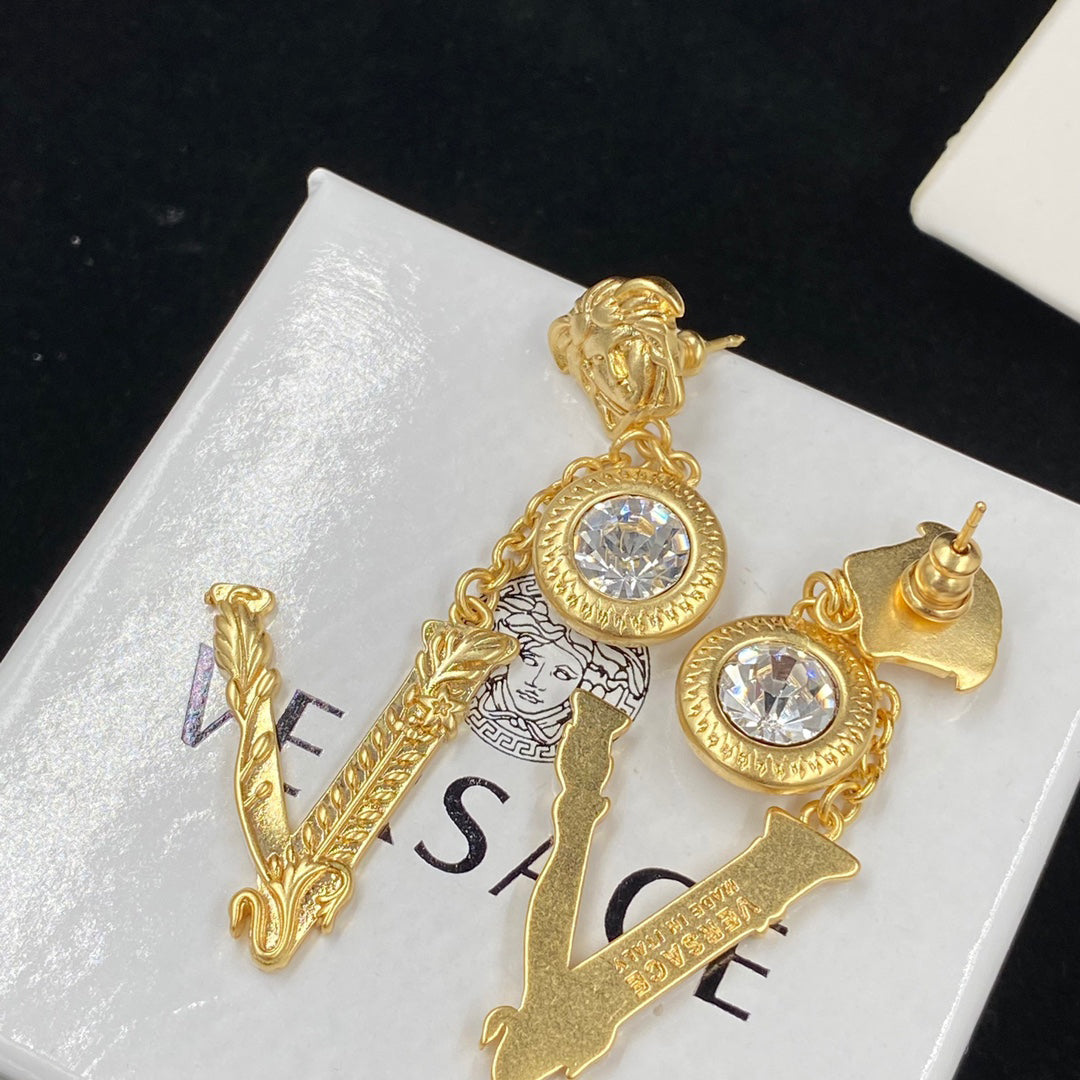 2025 Medusa Drop Diamond Earrings