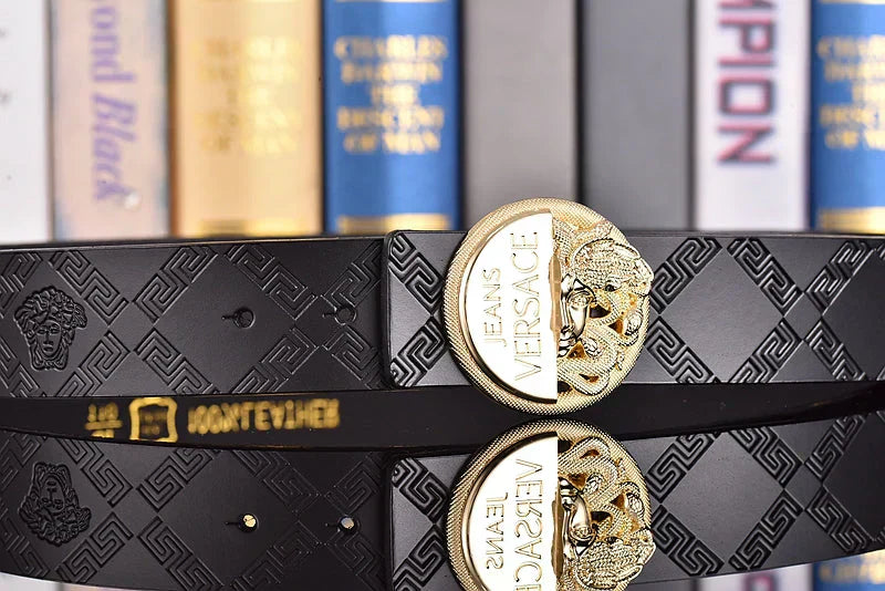 2025 2 Colors printed letter leather belt