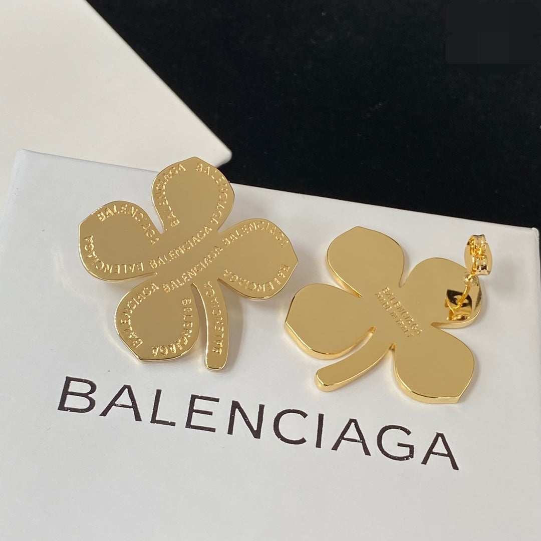 2025 Four-leaf Clover Letter Earrings