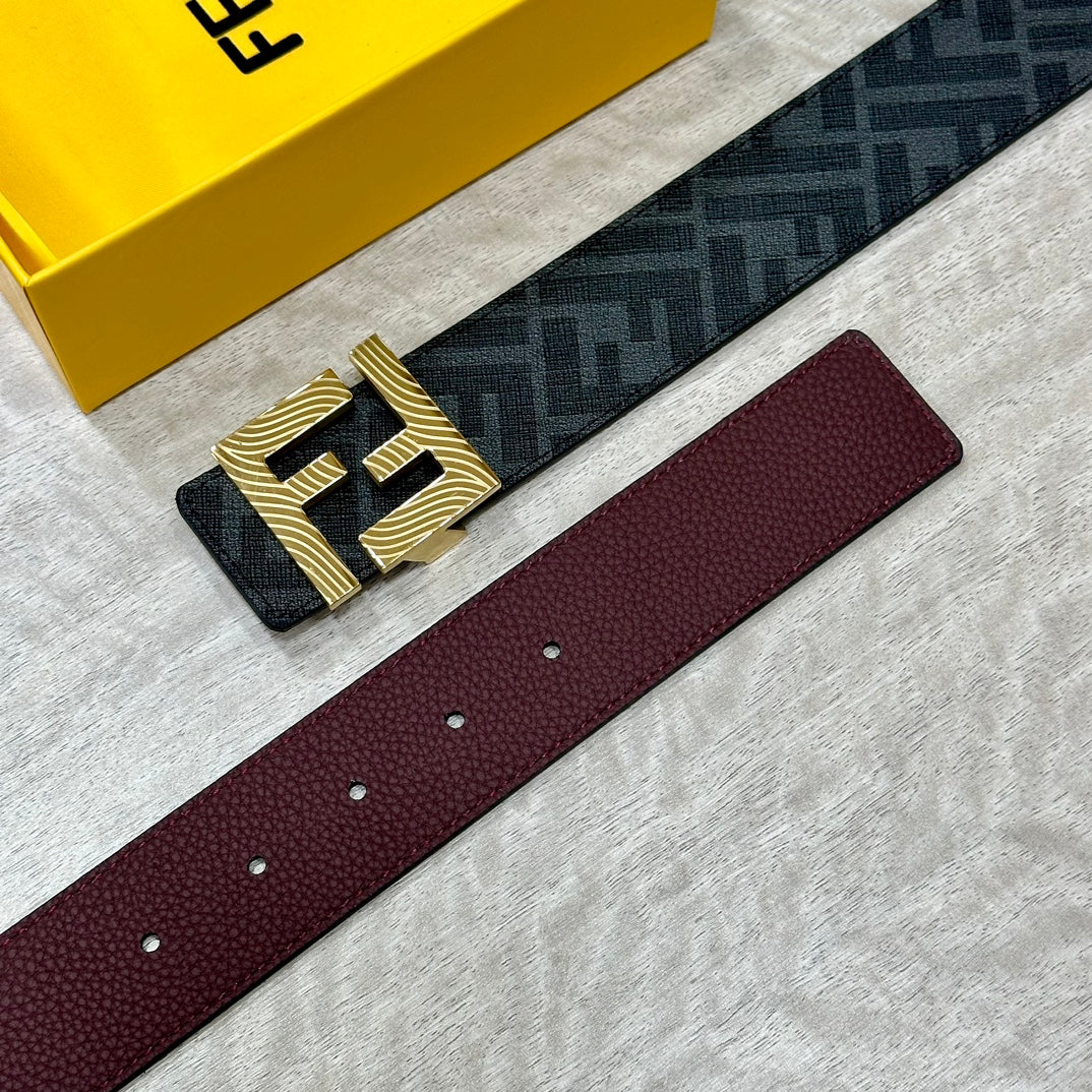2025 Double ring reversible enamel metal belt width 4.0CM