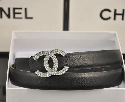 2025 6 color  double C pearl rhinestone belt