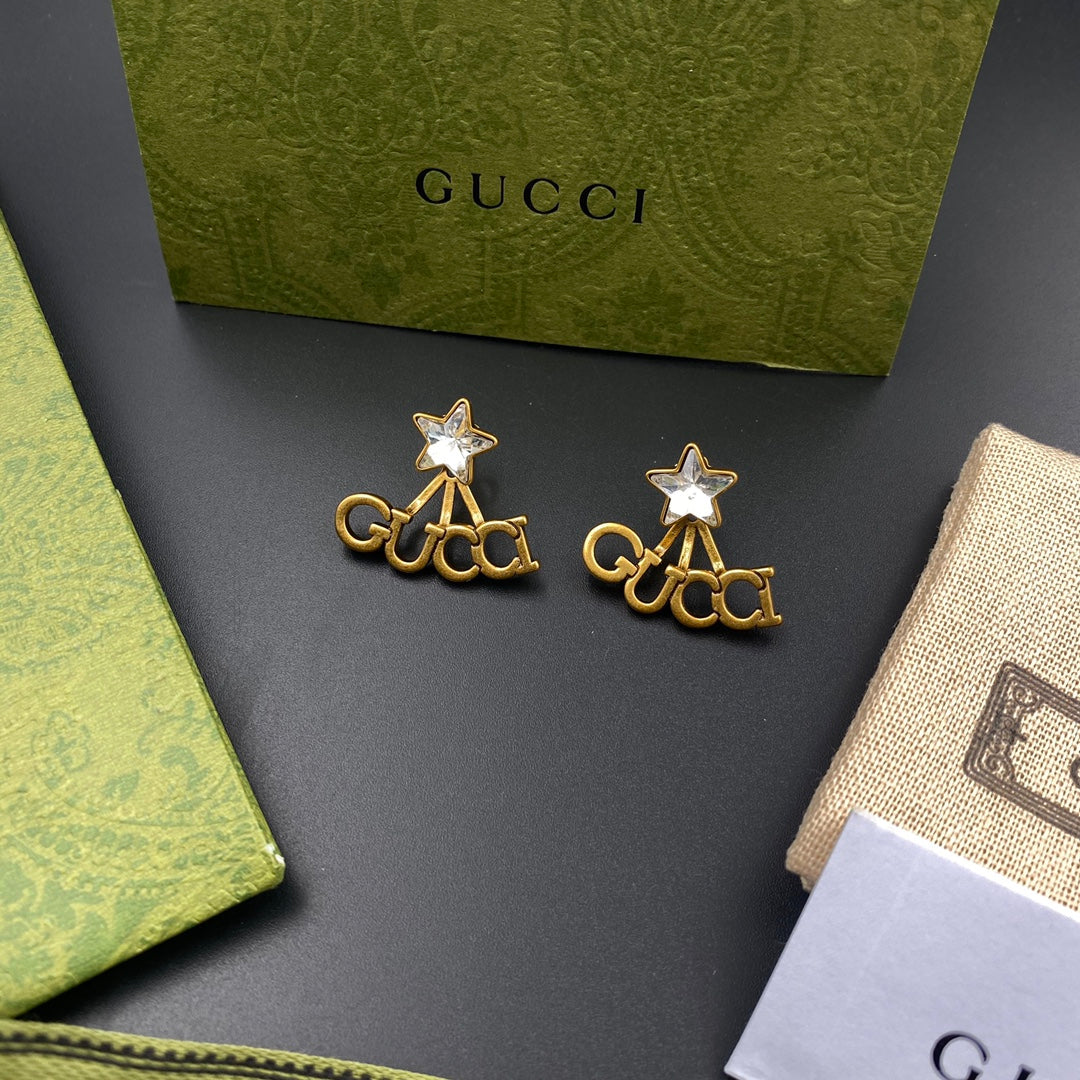 2025 Lucky Stars Letters Earrings