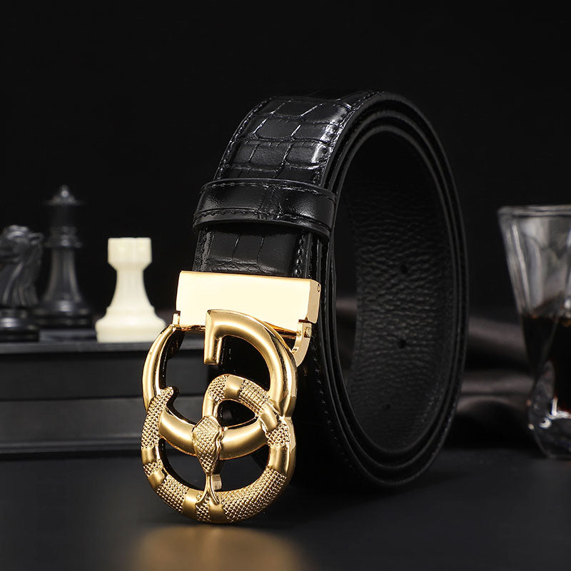 2025 3 Colors  printed letter leather belt