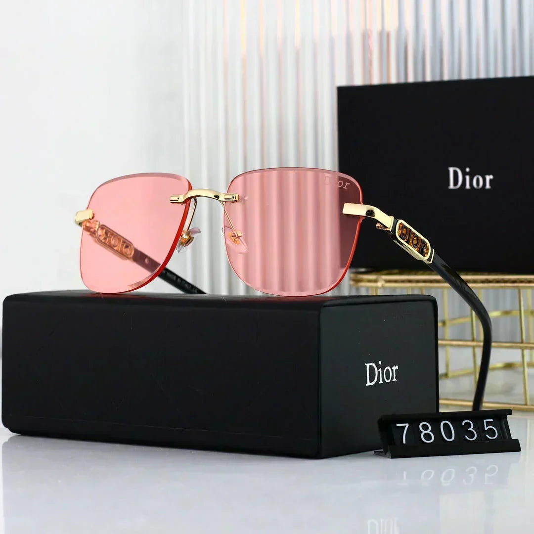 2025 Polygonal rimless cut-edge sunglasses