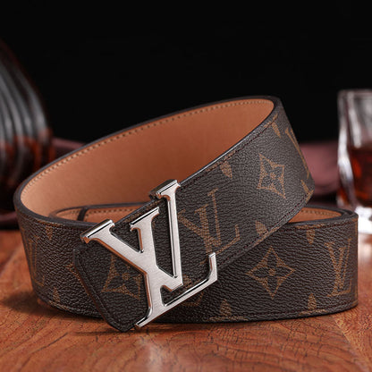 2025 3 Colors   printed letter leather belt