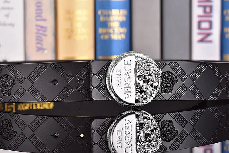 2025 2 Colors printed letter leather belt