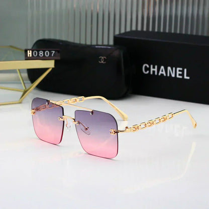 2025 Fashionable watermark metal frame sunglasses H0807