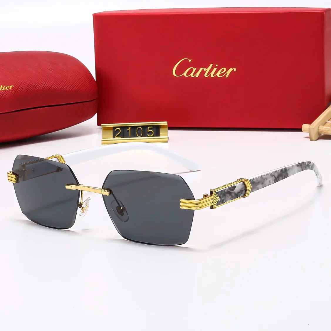 2025 stylish frameless sunglasses 2106