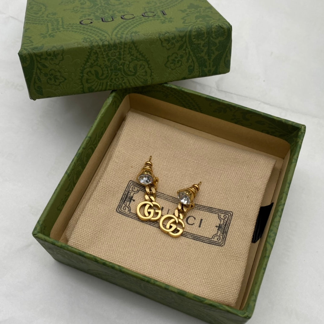 2025 Crystal Diamond Chain Earrings