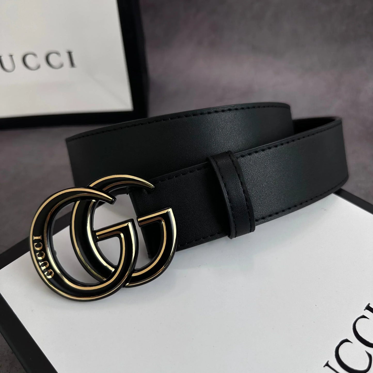 2025 belt 2 Colors printed letter leather belt