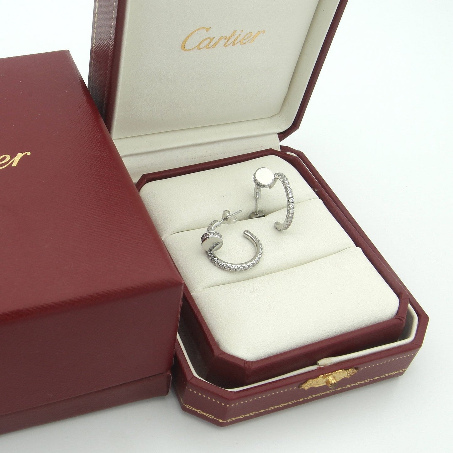 2025 Full Diamond Nail Earrings