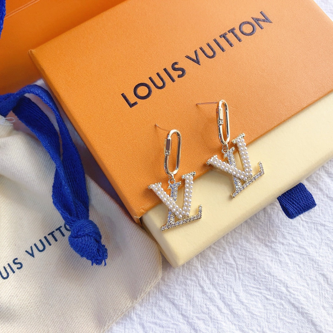 2025 Pearl and Diamond Drop Earrings