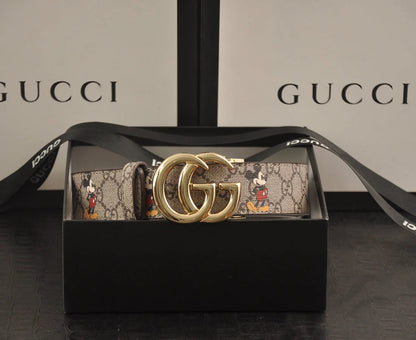 2025 3-color  double G Mickey Mouse print belt