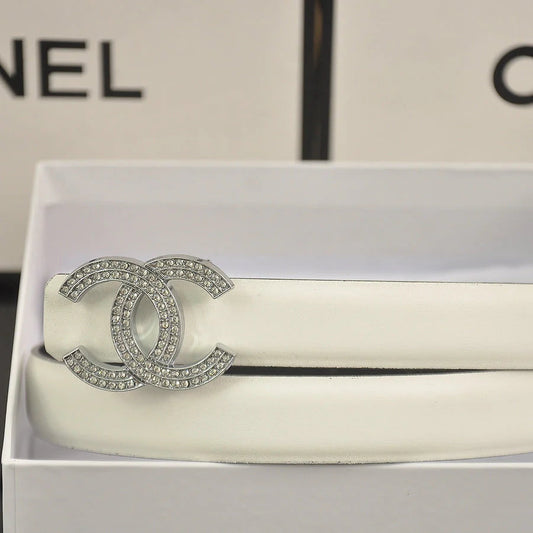 2025 6 color  double C pearl rhinestone belt