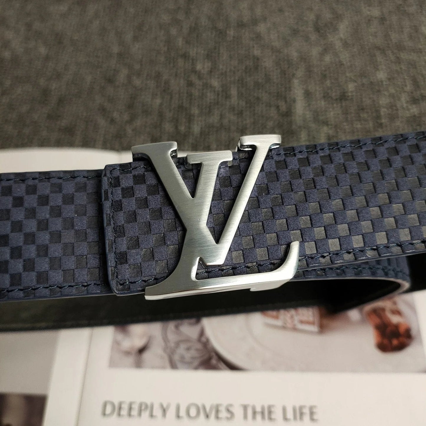 2025 3 Colors  Blue Leather Belt