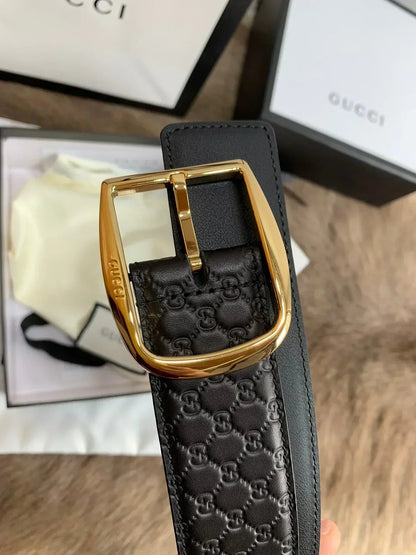2025 Handmade custom Italian leather embossed belt 4.0cm