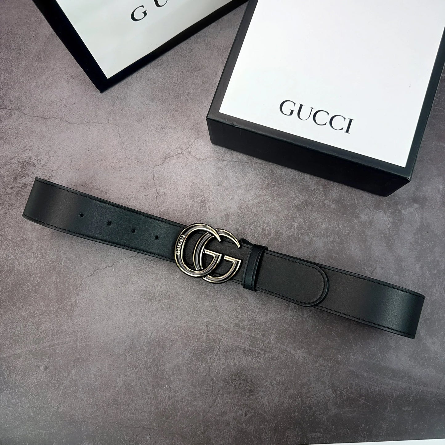 2025 belt 2 Colors printed letter leather belt