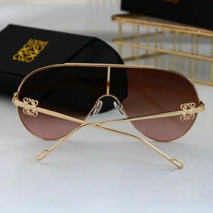 LOEWE Oval round frame sunglasses
