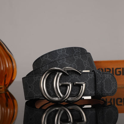 2025 3 Colors  printed letter leather belt