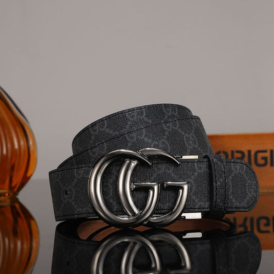 2025 3 Colors  printed letter leather belt