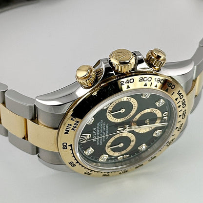 2025 Watch Daytona 116503 Yellow Gold Stainless Steel Black Diamond Dial (2022)