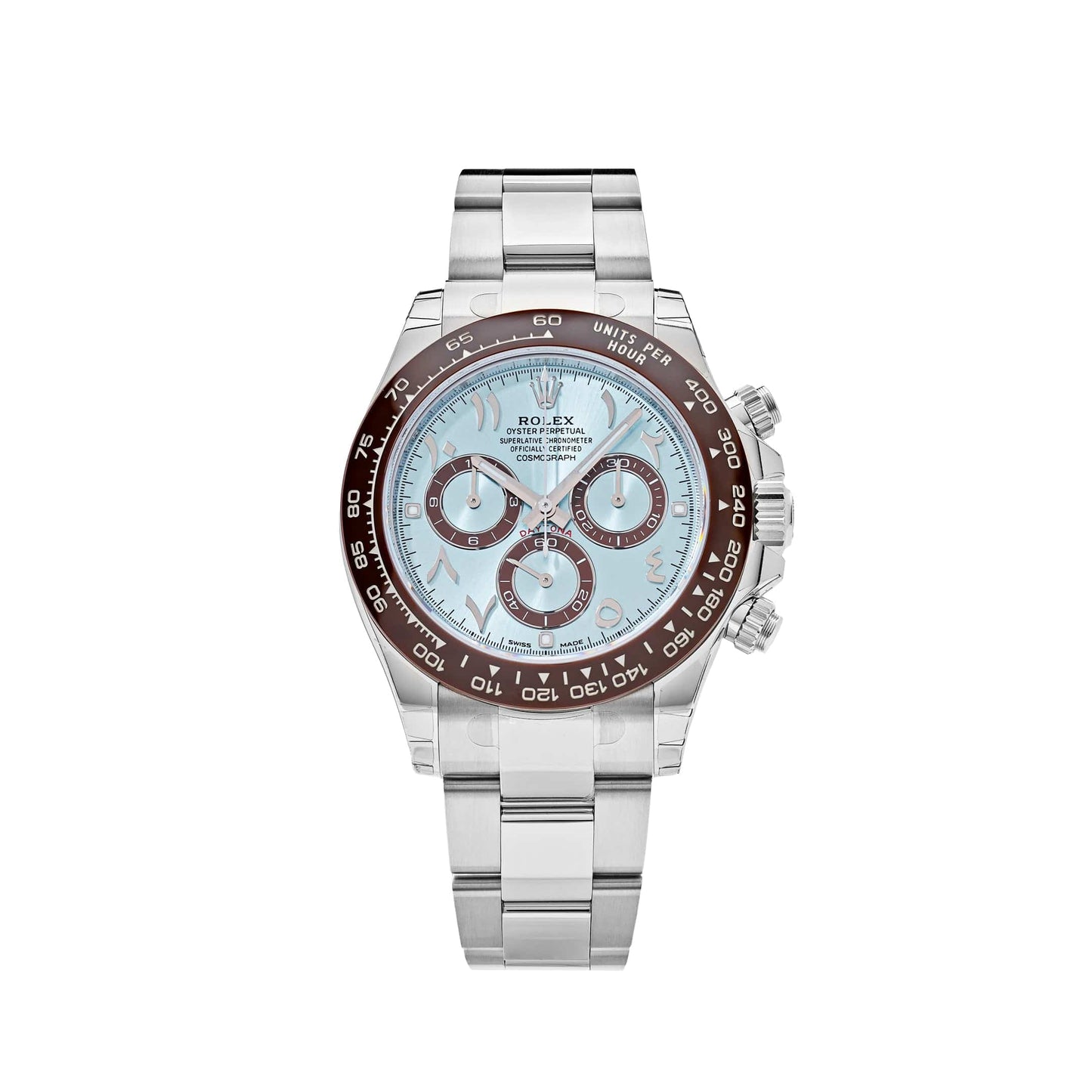 2025 Watch Daytona 116506 Platinum Ice Blue Arabic Dial