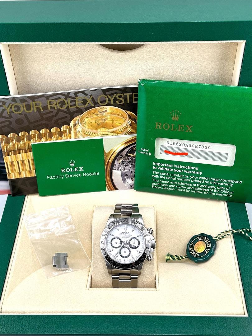 2025 Watch Daytona 16520 Zenith Movement Stainless Steel White Dial