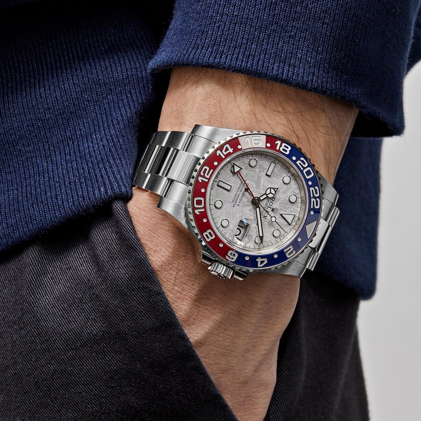 2025 Watch GMT-Master II 126719BLRO 'Pepsi' White Gold Meteorite Dial (2024)