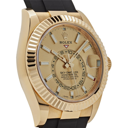 2025 Watch Sky-Dweller 326238 Yellow Gold Champagne Dial (2021)